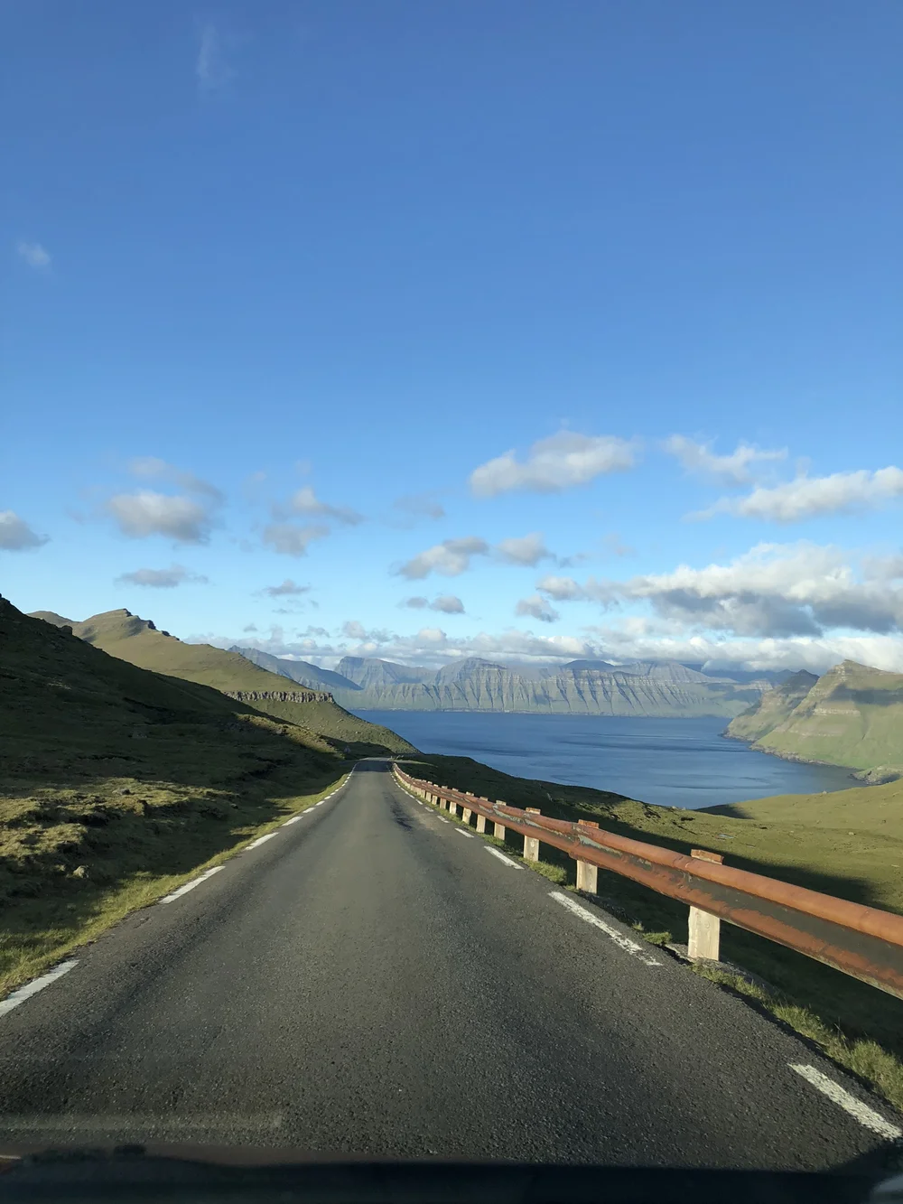 Driving back on a clear day