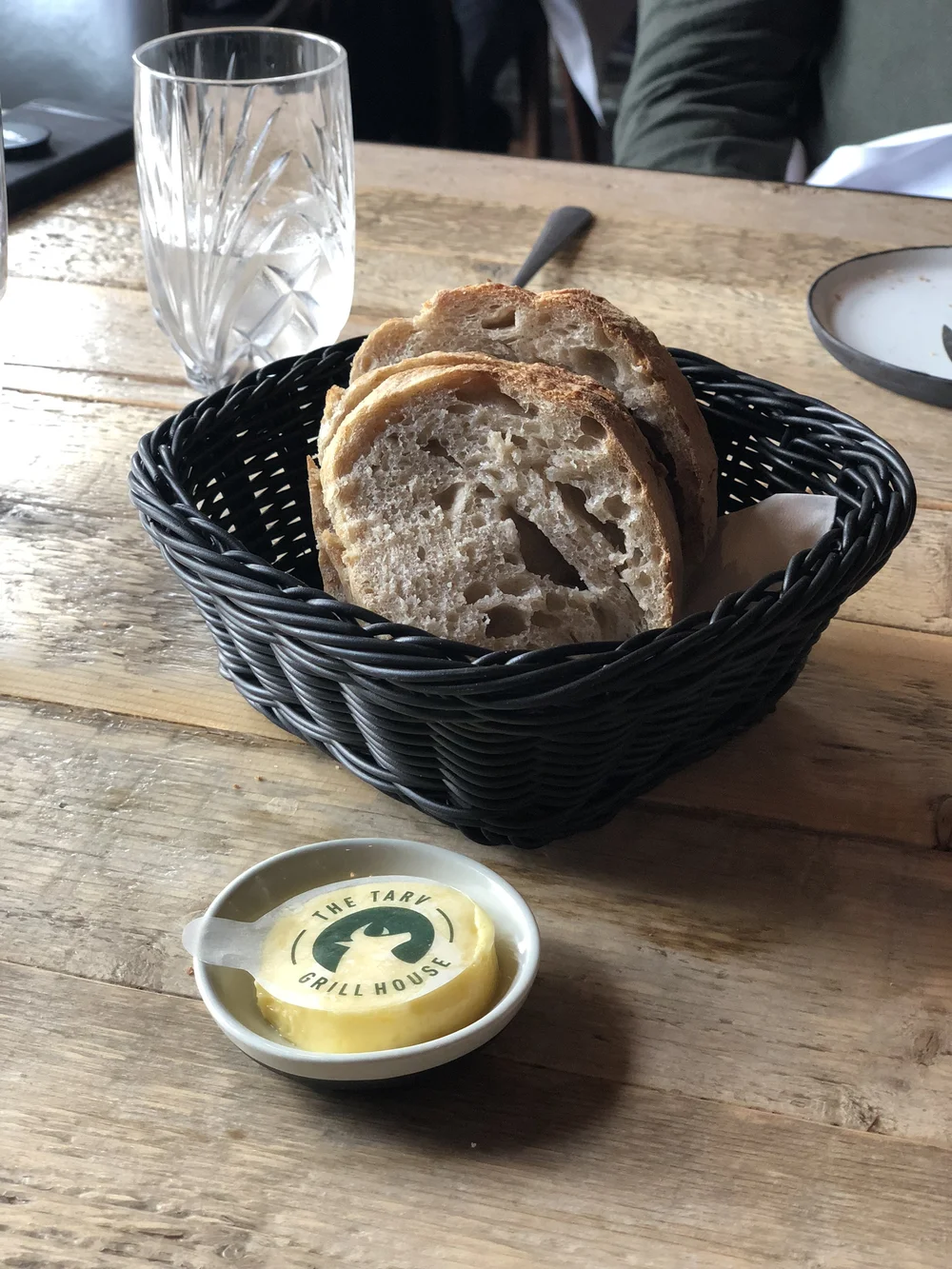 Homemade bread and butter at The Tarv