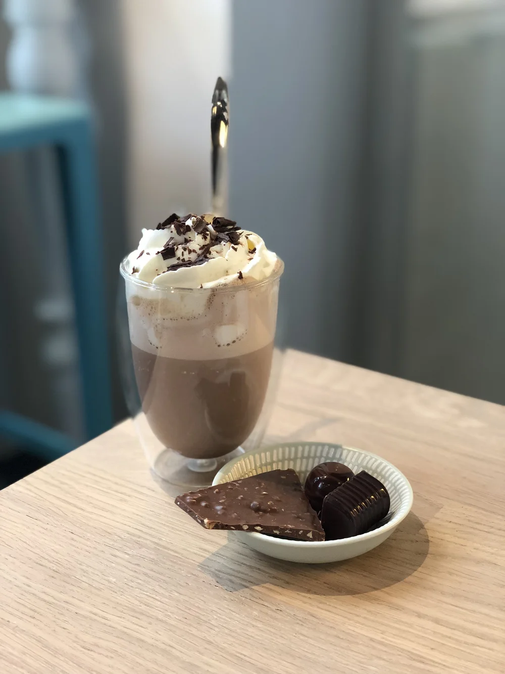 Hot chocolate + chocolates