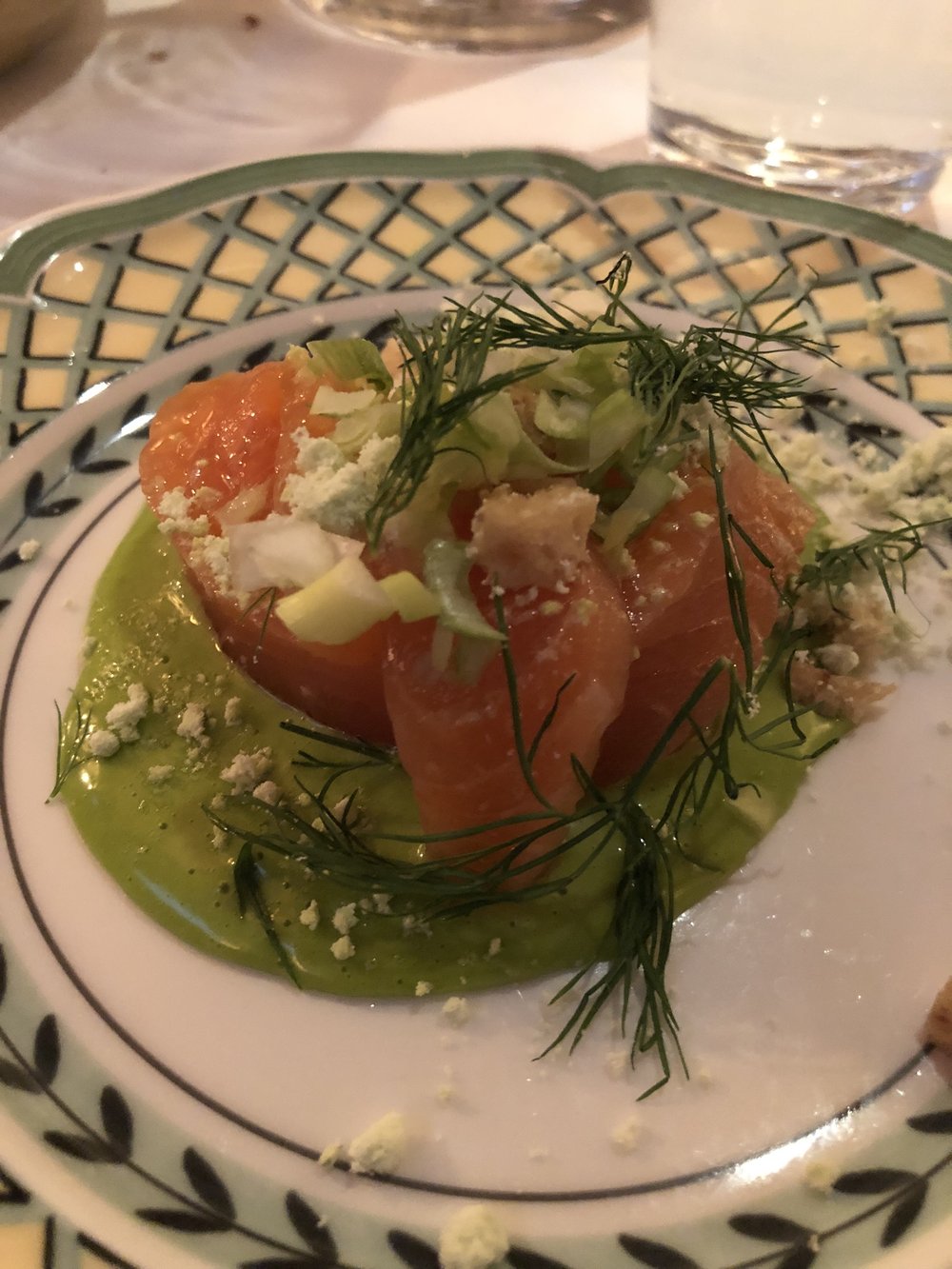 First course - smoked salmon