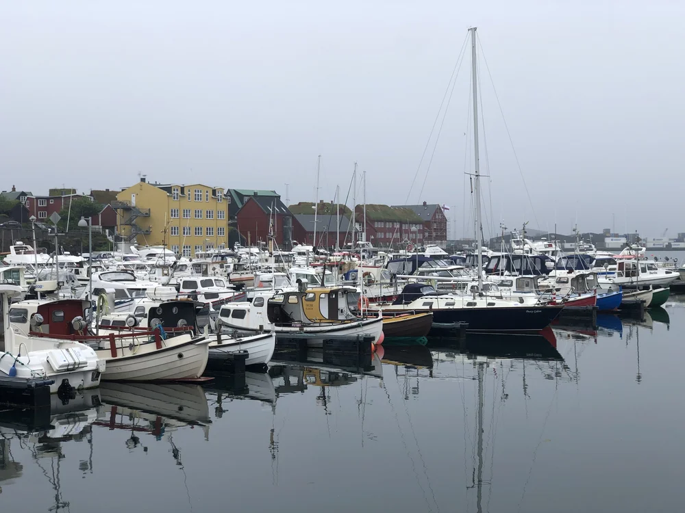 Tórshavn on a foggy night