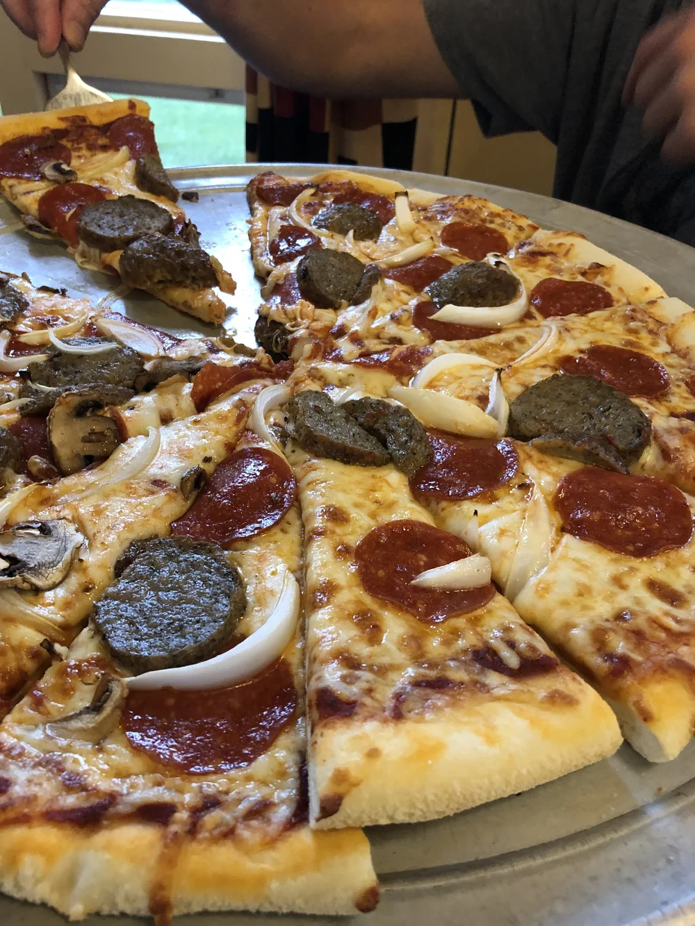 Pizza at Jammer Joe's.