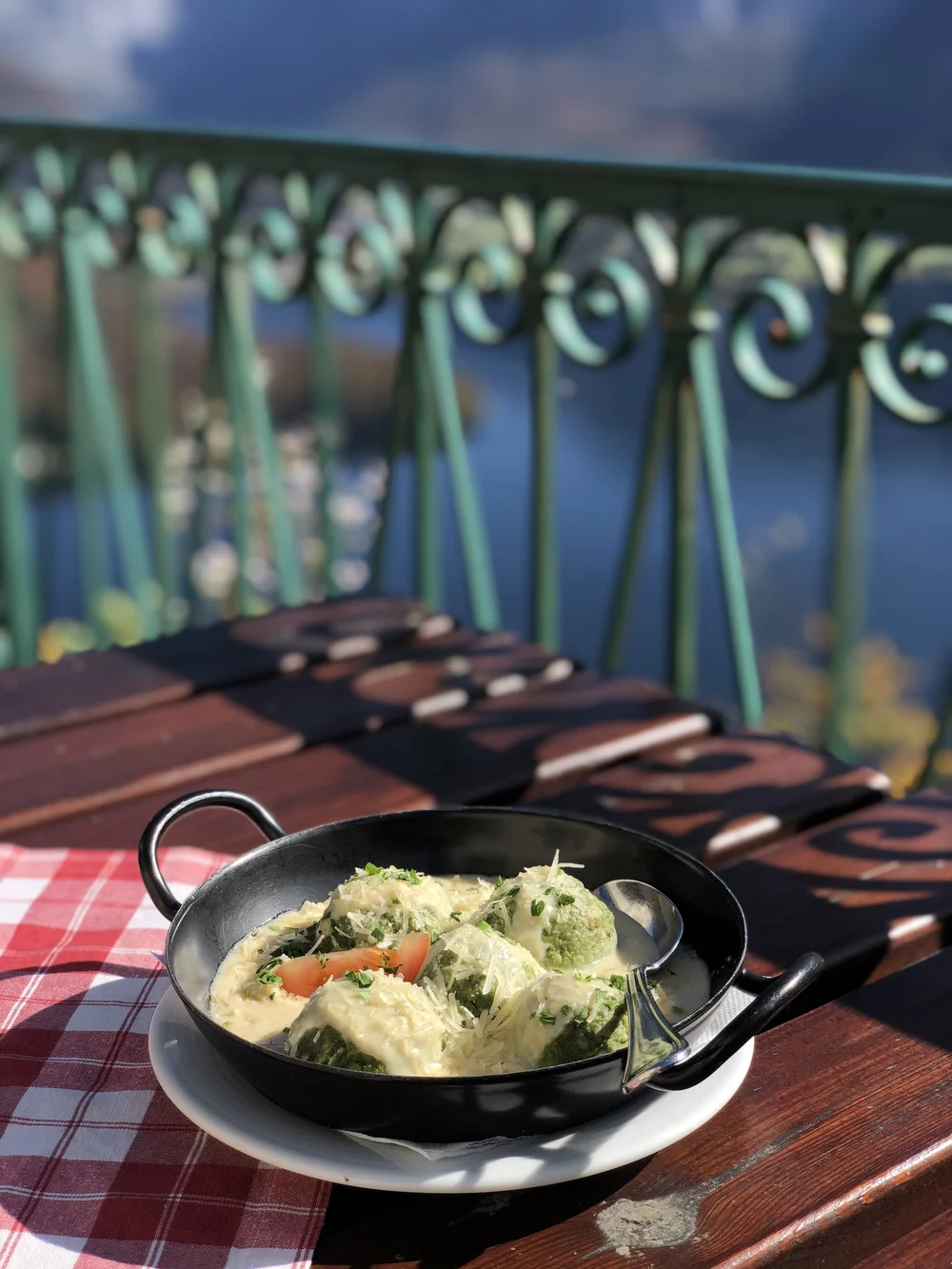 Spinach meatballs at Rudolfsturm
