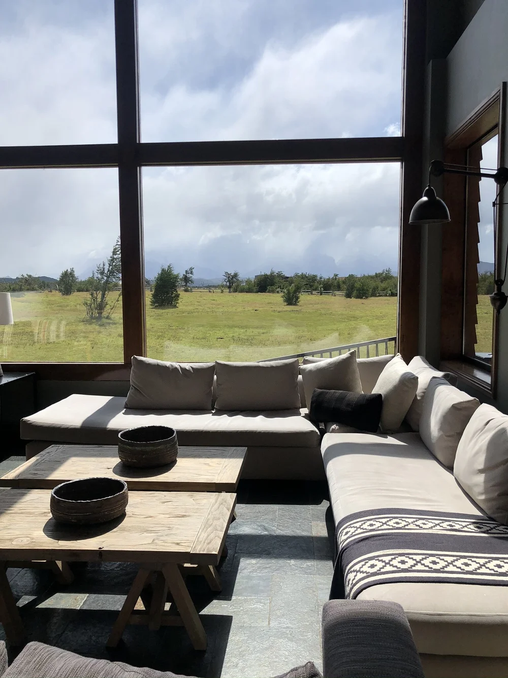 One of many lounge areas