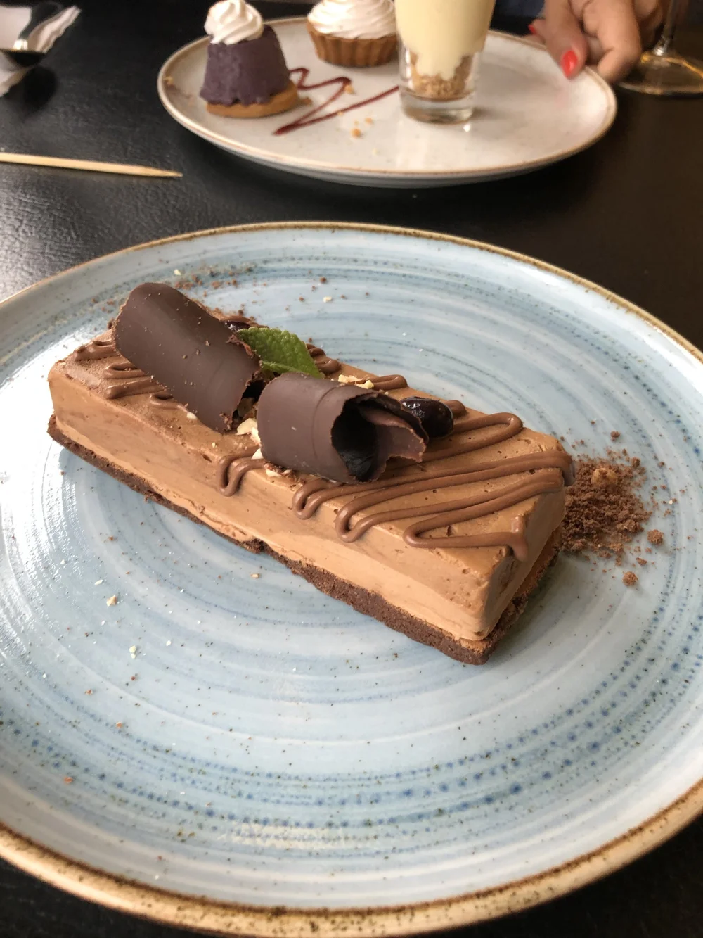 Chocolate mousse dessert