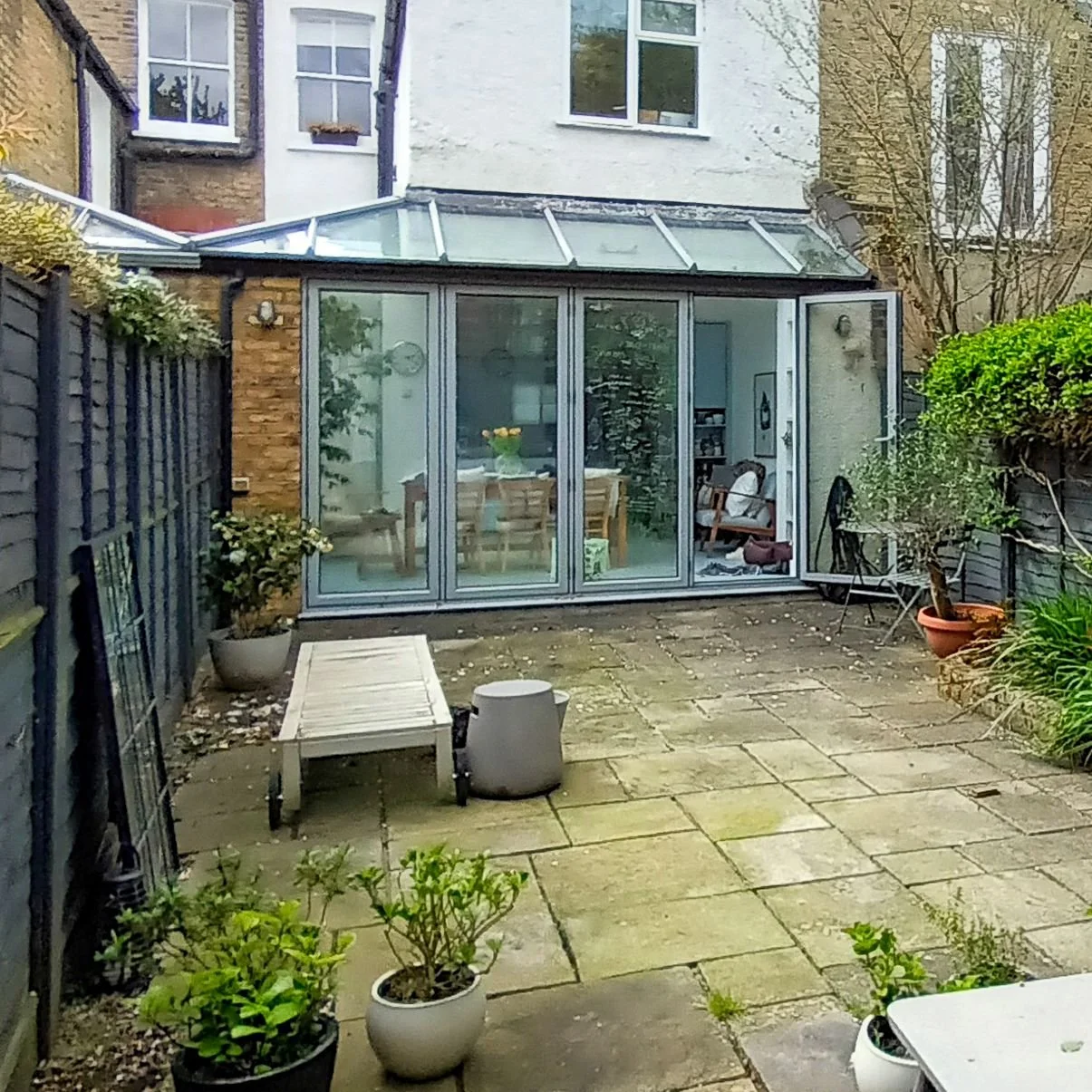 Fulham courtyard garden design how the garden looked before