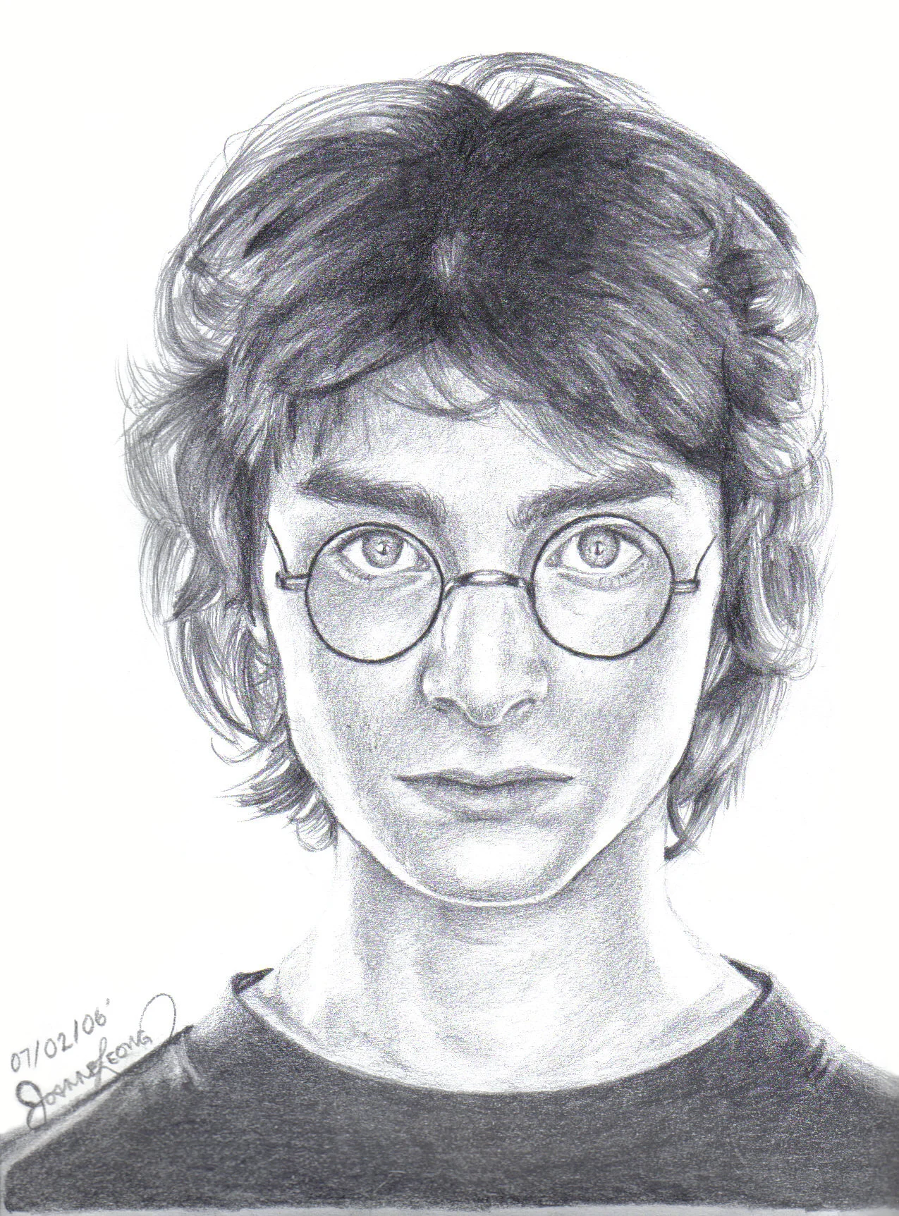 Portrait of Harry Potter. Pencil.
