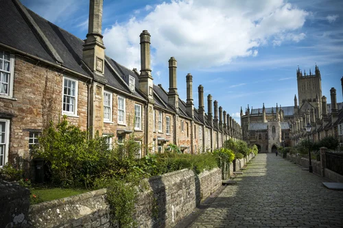 Where it all began: Historic Vicars' Close in Wells is the oldest continuously inhabited street in Europe. St Andrews Press began life in Arthur Wood's house on this street.