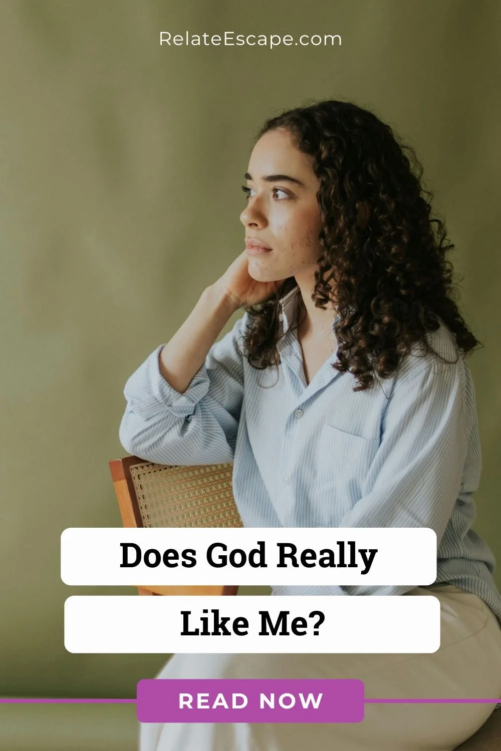Pinterest pin with blog post title and young woman staring off into thought