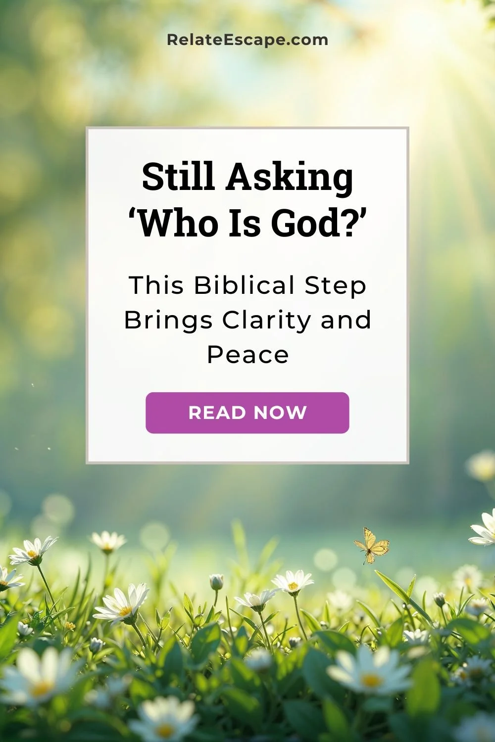 Pinterest pin with a variation of the blog post title and a peaceful nature background