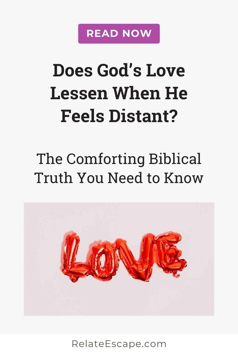 Pinterest pin with blog post title and the word love made out of red balloons