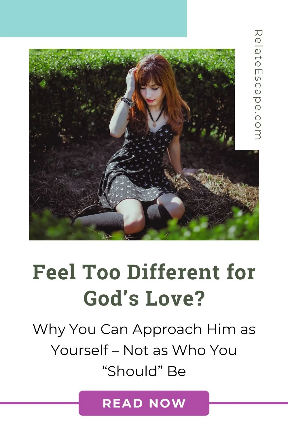 Pinterest pin with blog post title and a young woman sitting in the grass looking sad