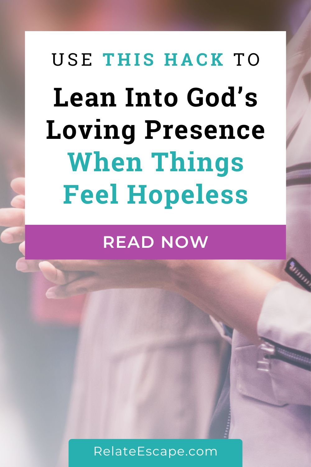 Pinterest pin with blog post title and Christian woman standing in background