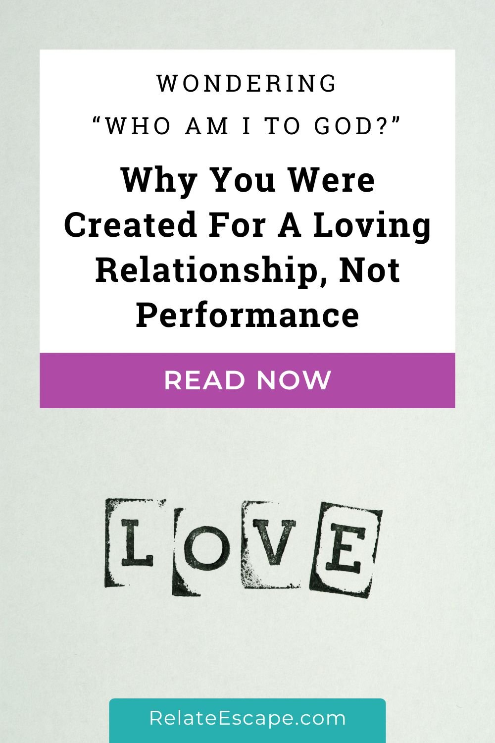 Pinterest pin with blog post title and the word love stamped in ink