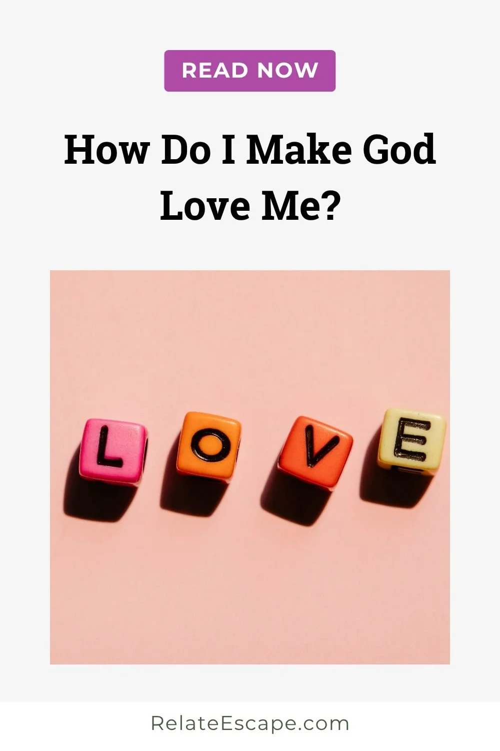 Pinterest pin with blog post title and the word "love" spelled with colored charms