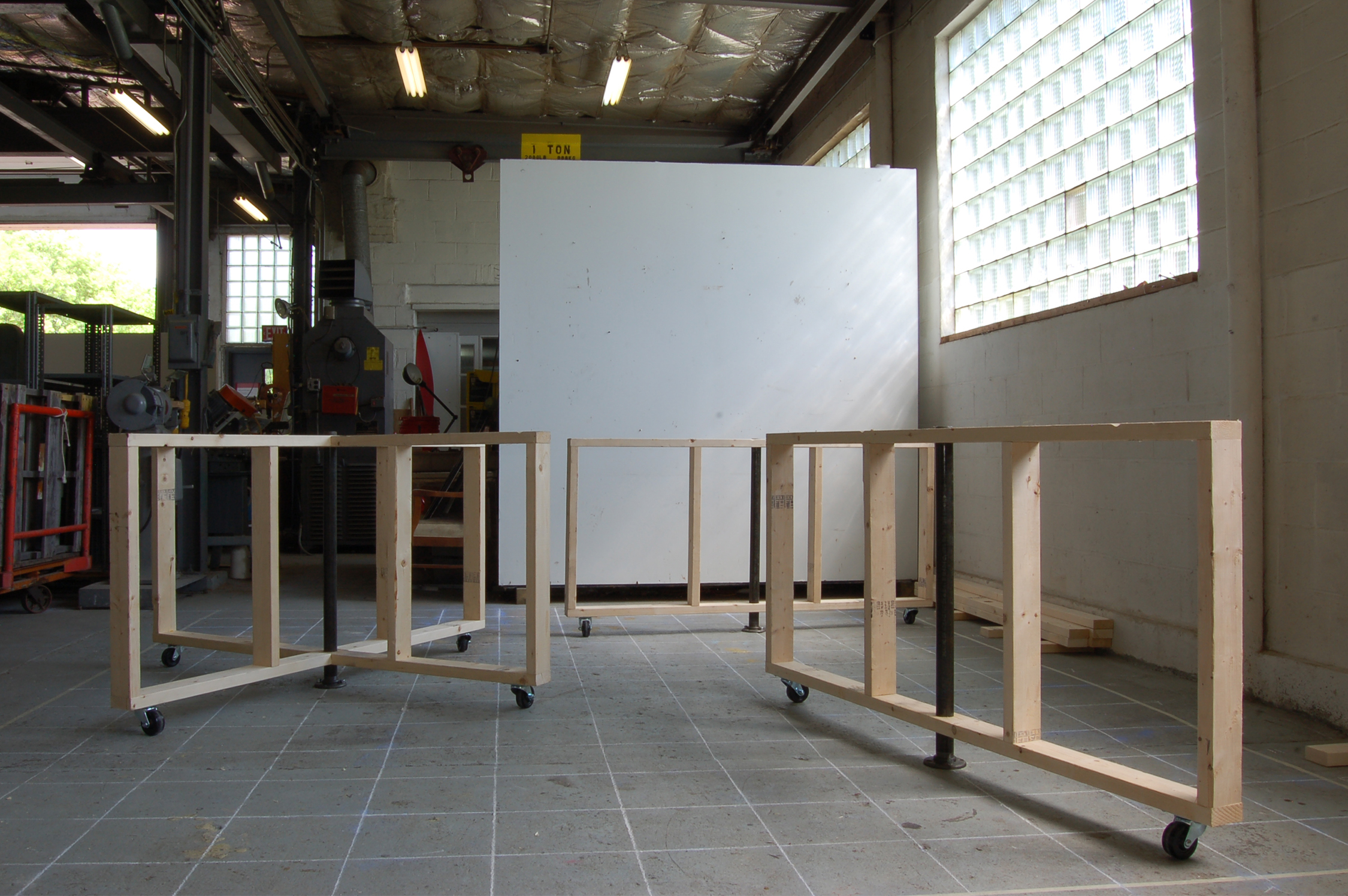   Untitled (rotating walls) , 2011, studio study for mixed media interactive installation, installation dimensions variable. 
