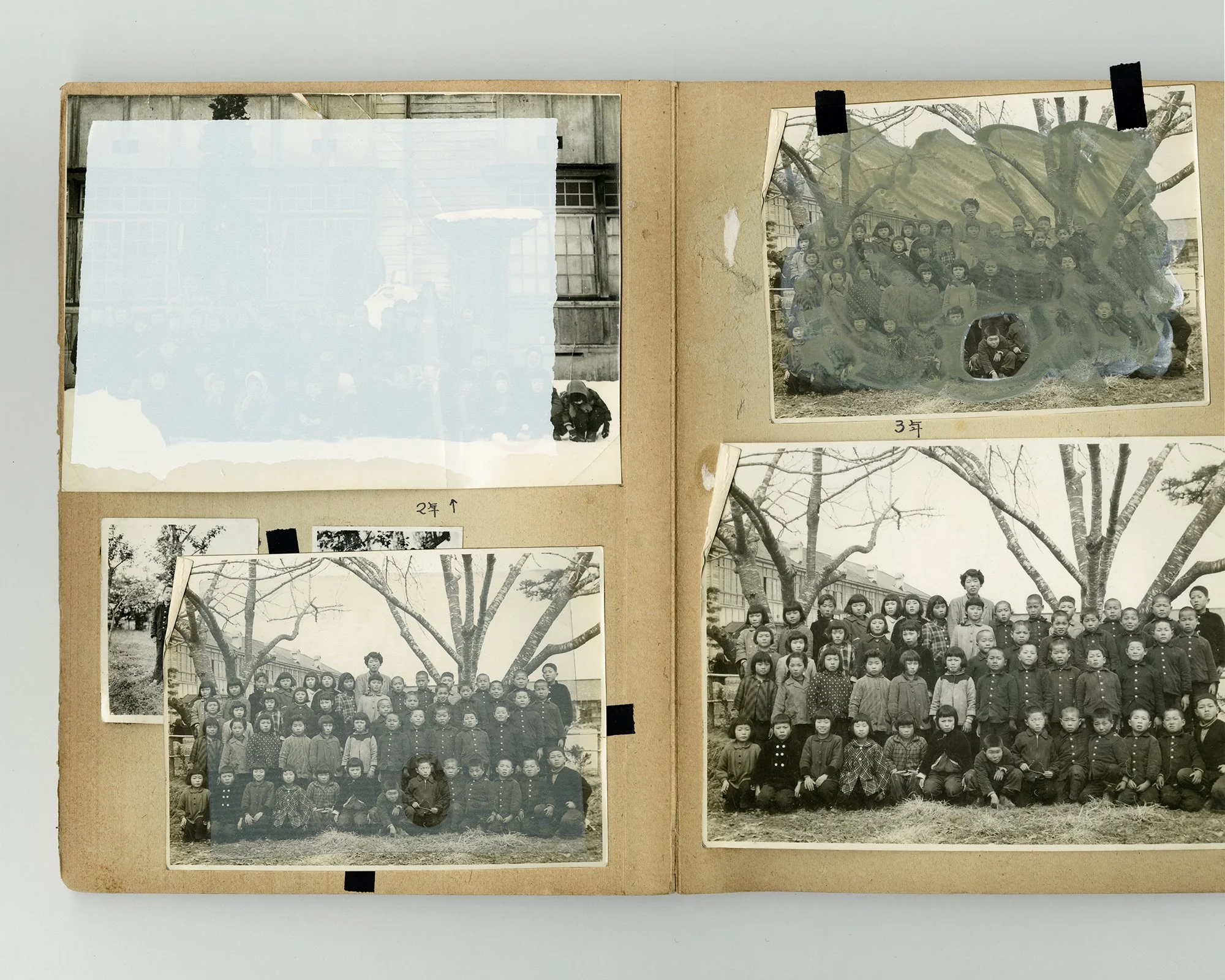  Photo Album 02-02 (state I), 2019, silkcreen, monotype and collage on pigment print, 16×20. 