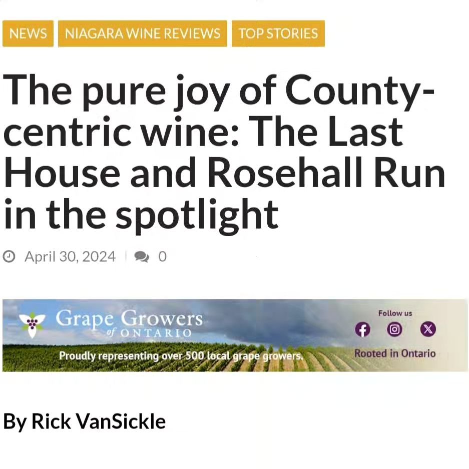 If you missed our April newsletter, there's lots of change happening at Rosehall Run - but never fear, the great wine will remain unchanged!  We want to thank Rick for this lovely tribute to Lynn (read the full article @winesinniagara and see some ne
