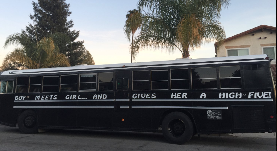 Large buses have room for up to 40+/- spaces/characters.