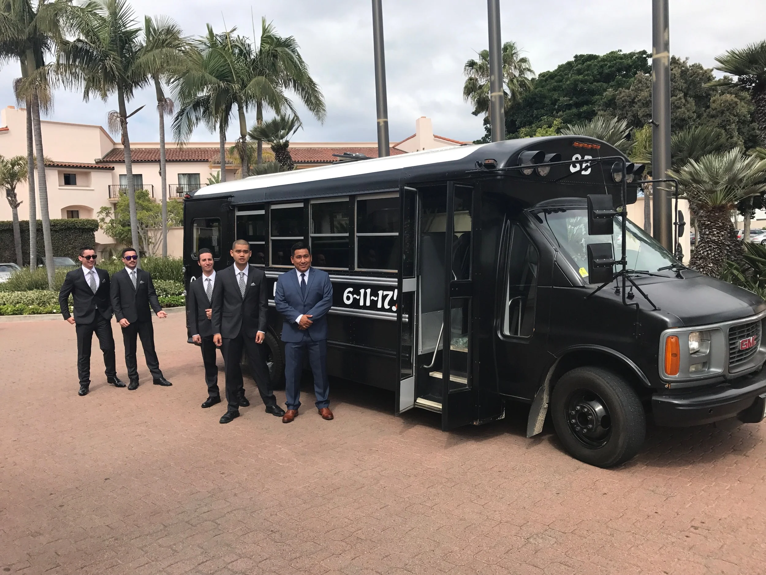 Small buses have room for up to 15+/- spaces/characters.