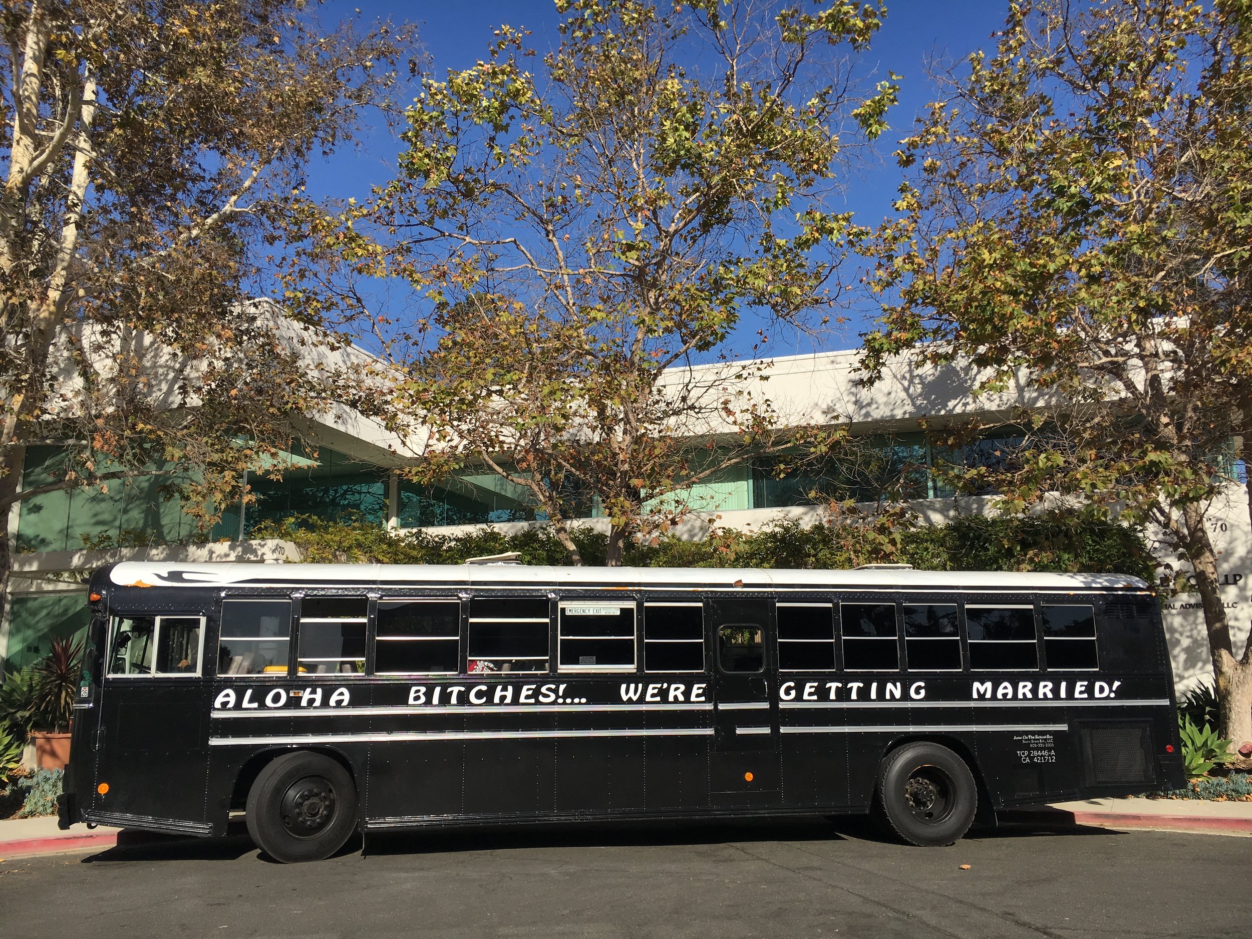 Large buses have room for up to 40+/- spaces/characters.