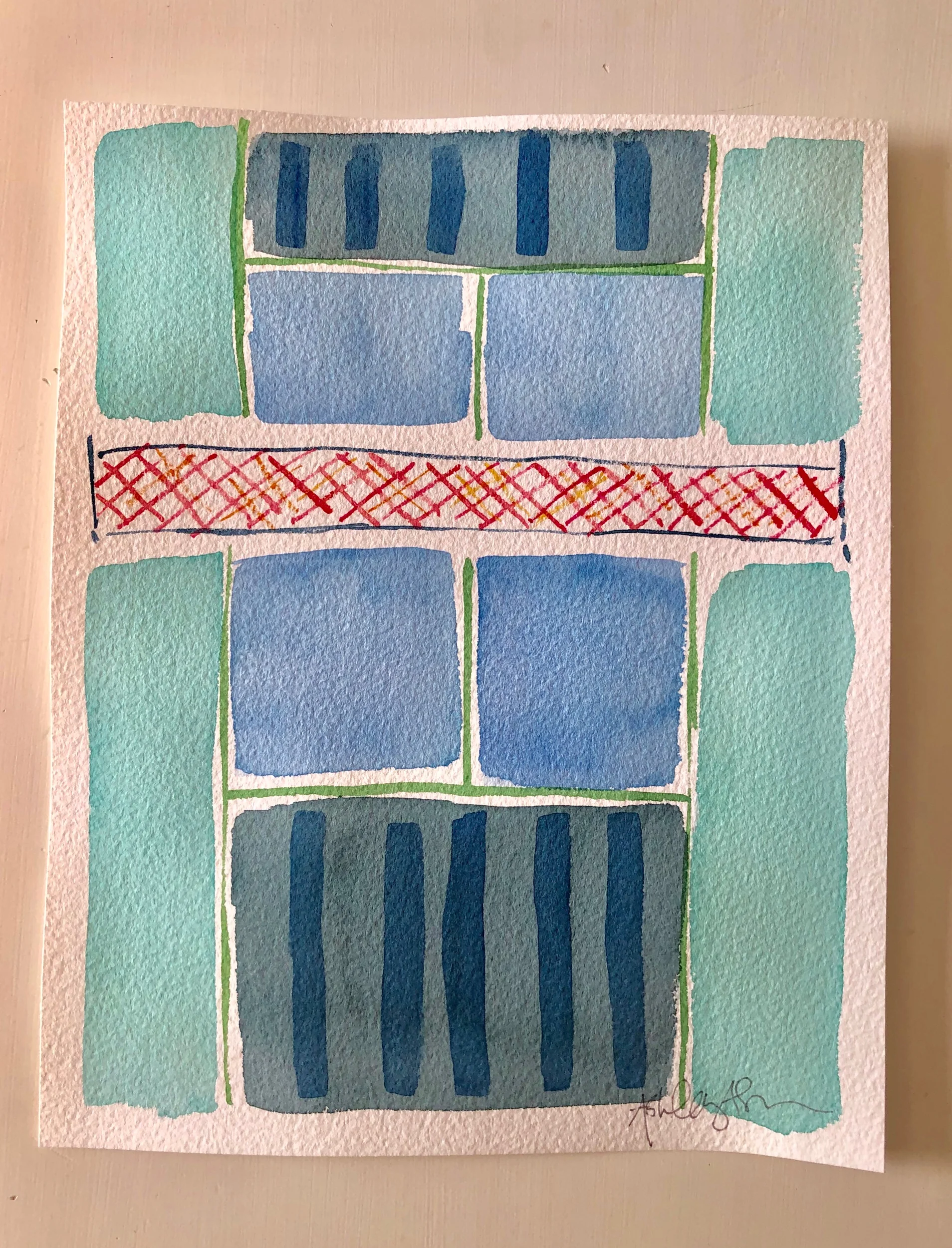Tennis court series / blue