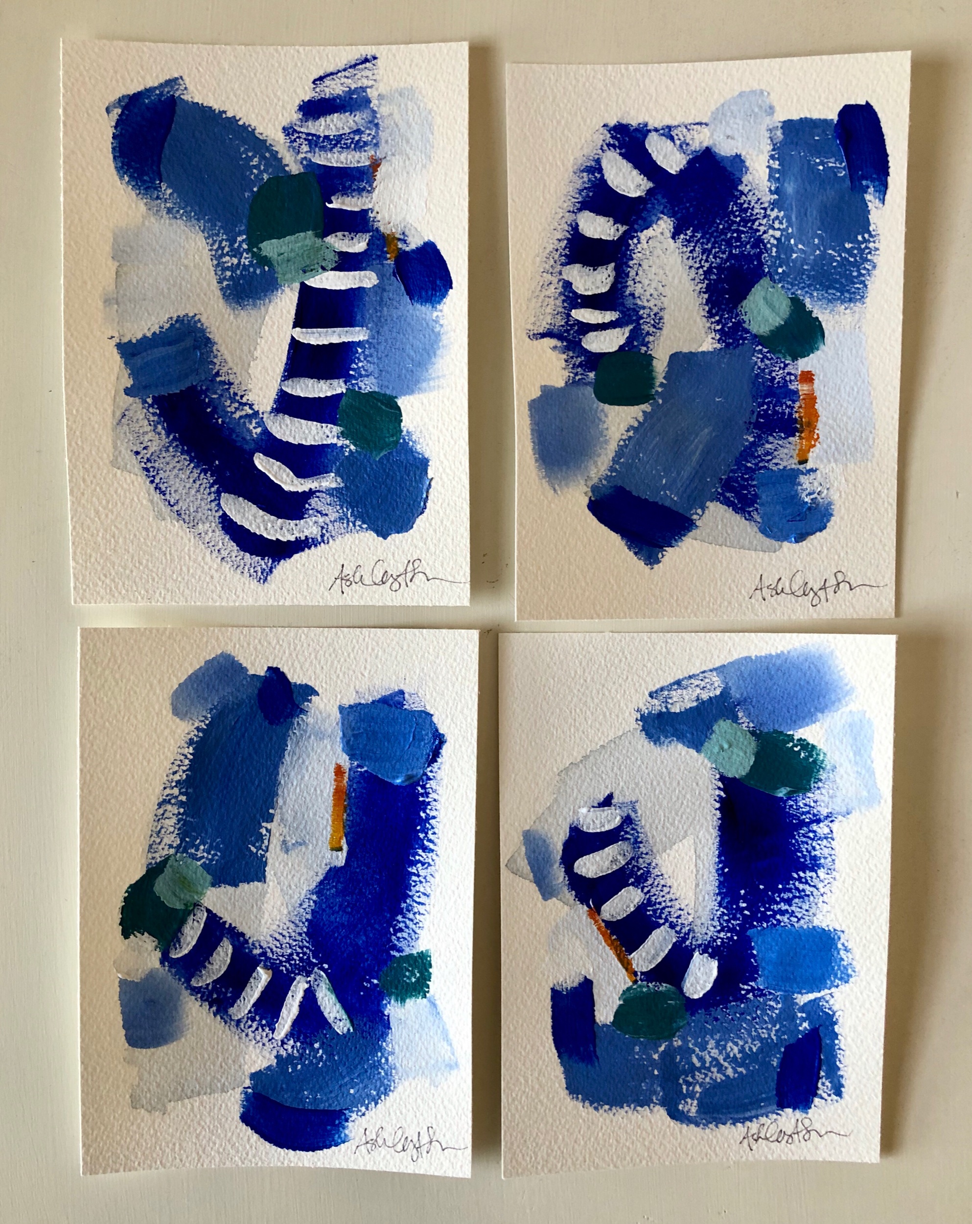 abstract acrylic on paper