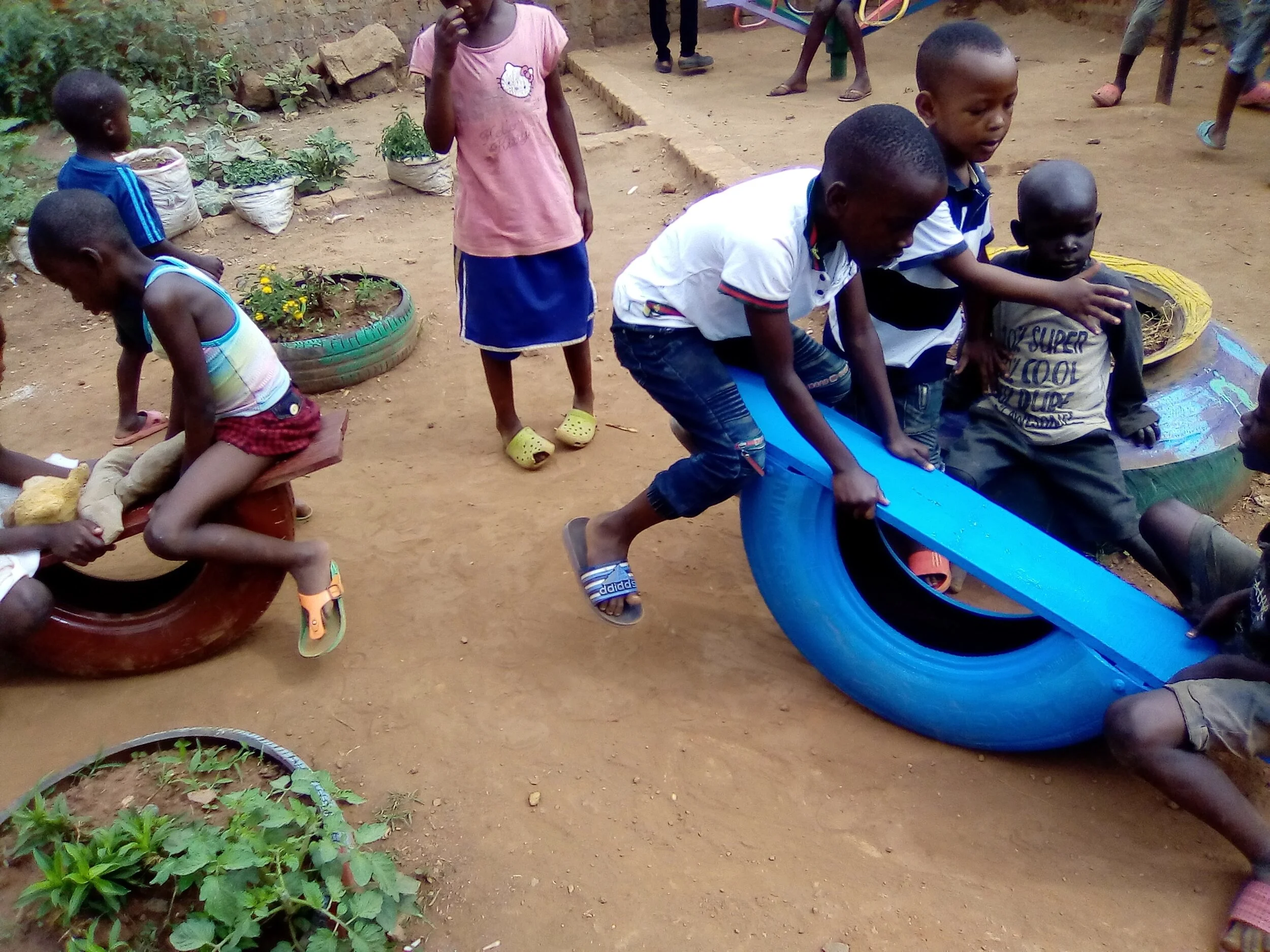 A green play space in Kampala