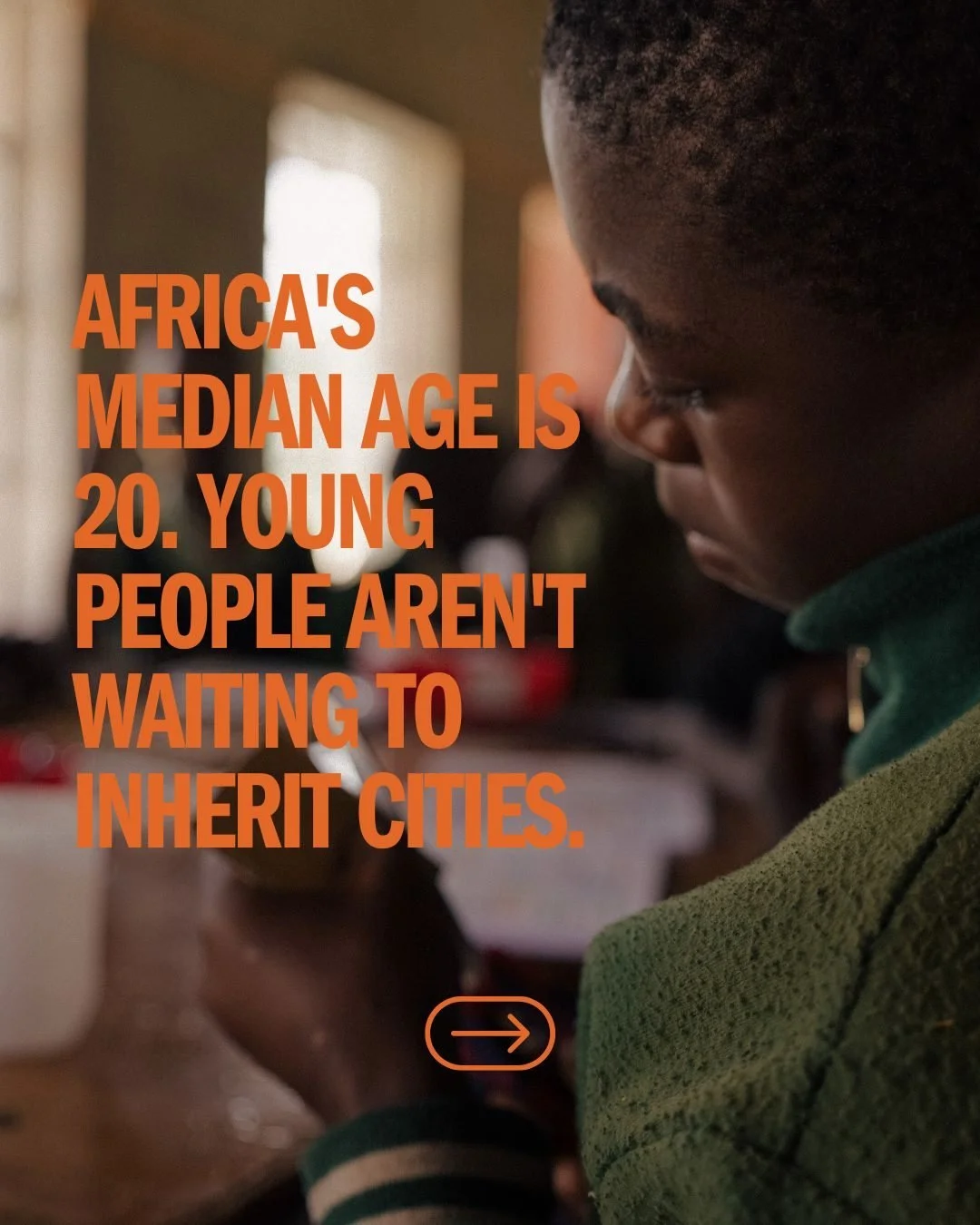 In Sub-Saharan Africa, where approximately 40% of the population is under 15 years old and the median age is around 20, young people represent the majority in many informal settlements — yet urban planning rarely centers their agency or leaders