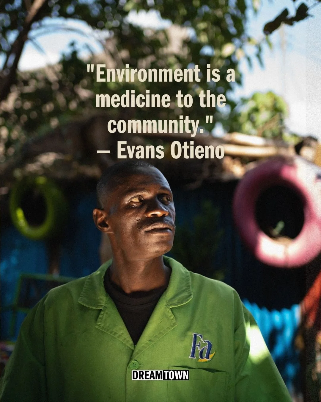 "Environment is a medicine to the community. It is not only a green space where people come to chill out. As you chill out, in one way it even makes your mind relax. When you relax, you can think clearly. When you relax, you can make the right d