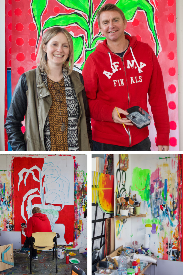 Lucy with fellow artist and StudionAme studio manager Jon-jo Elliott.