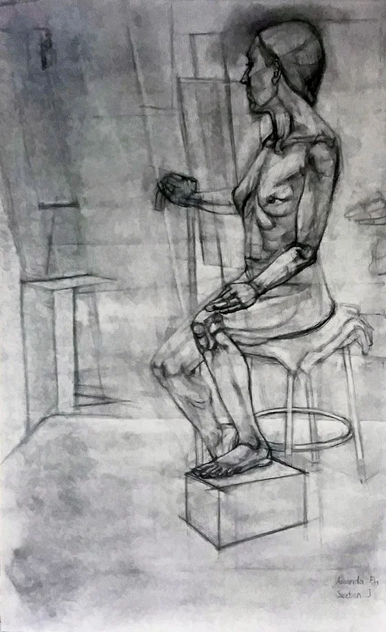 Charcoal on paper