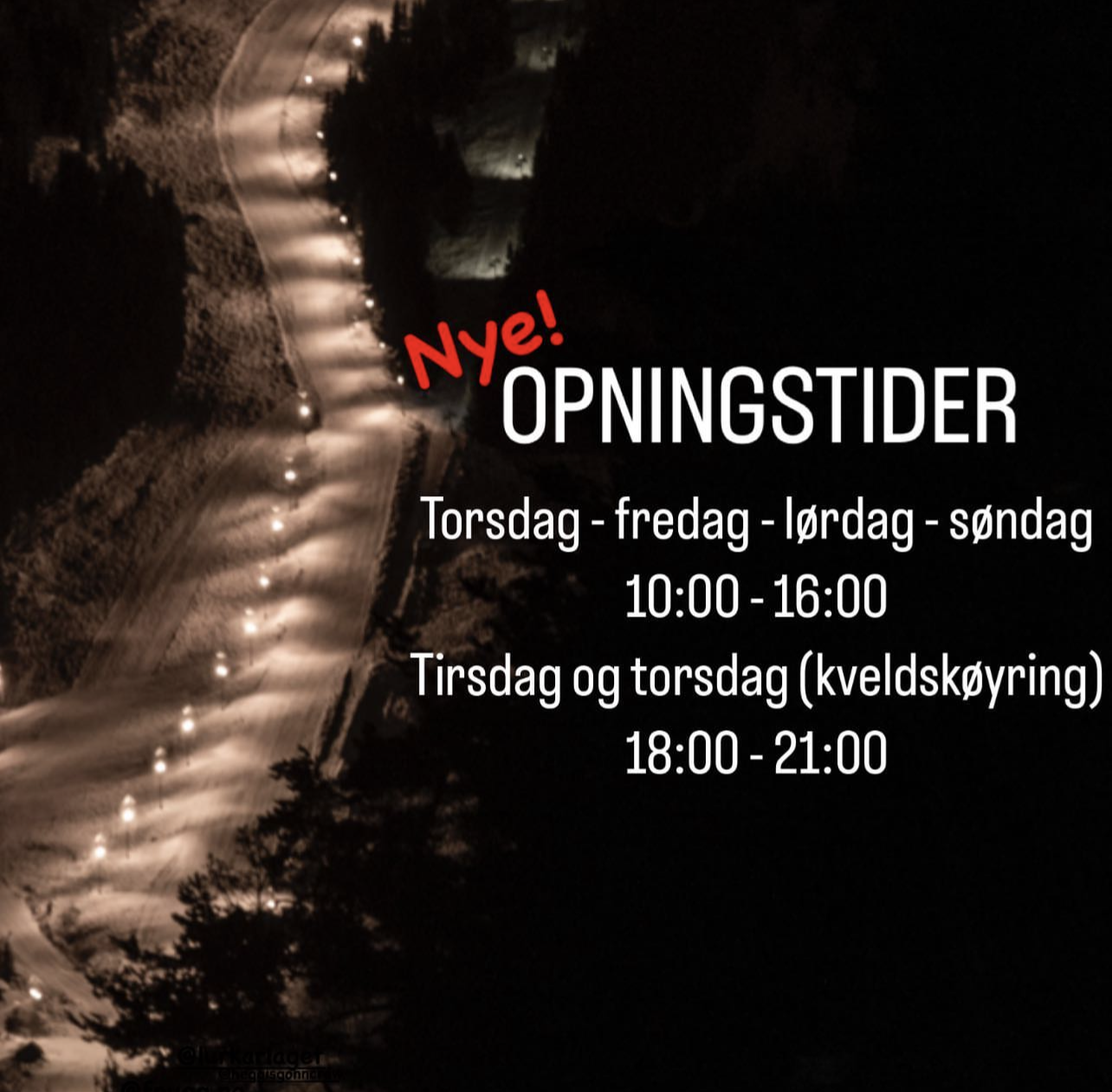 Nye opningstider 2023! 