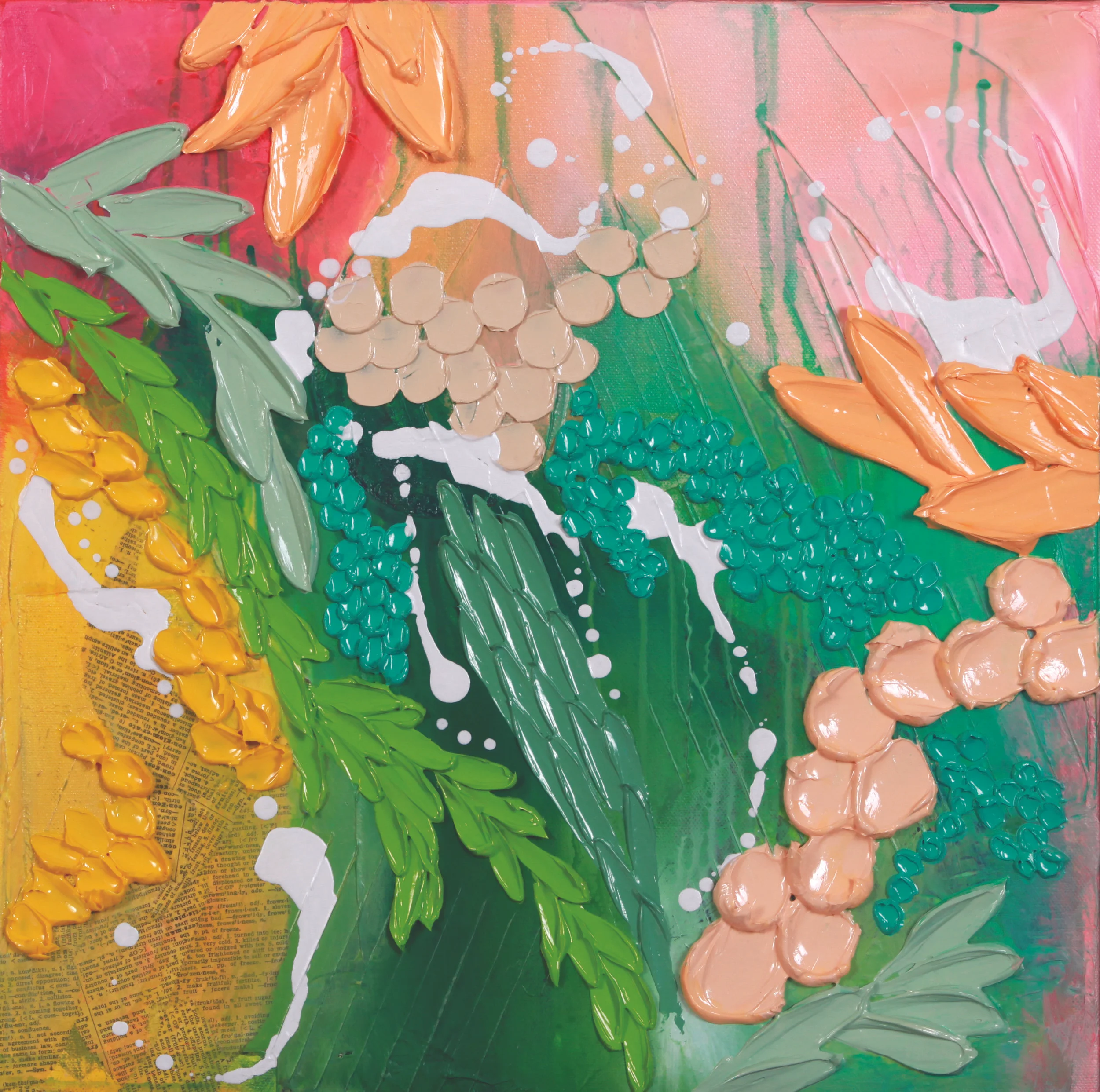 Melting Sherbert 1 — 16" x 16" SOLD