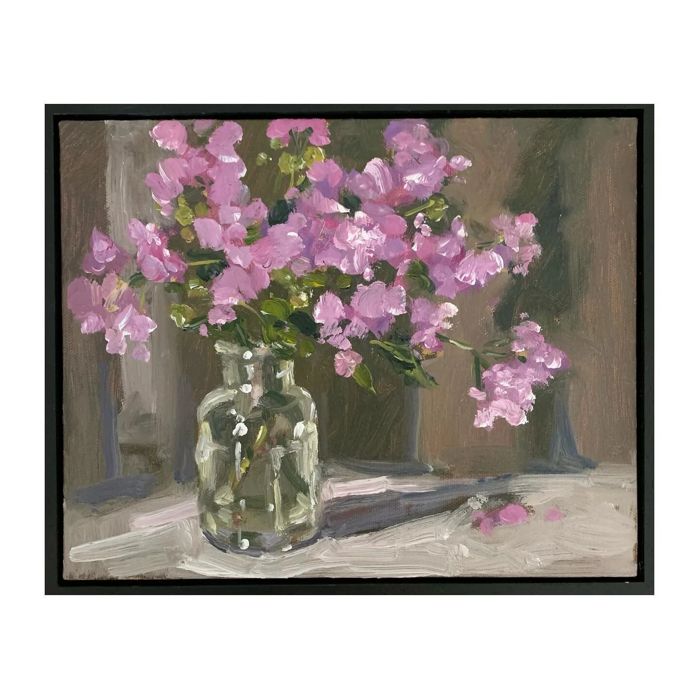 This little painting might make its way to the house I think....until it finds another owner.