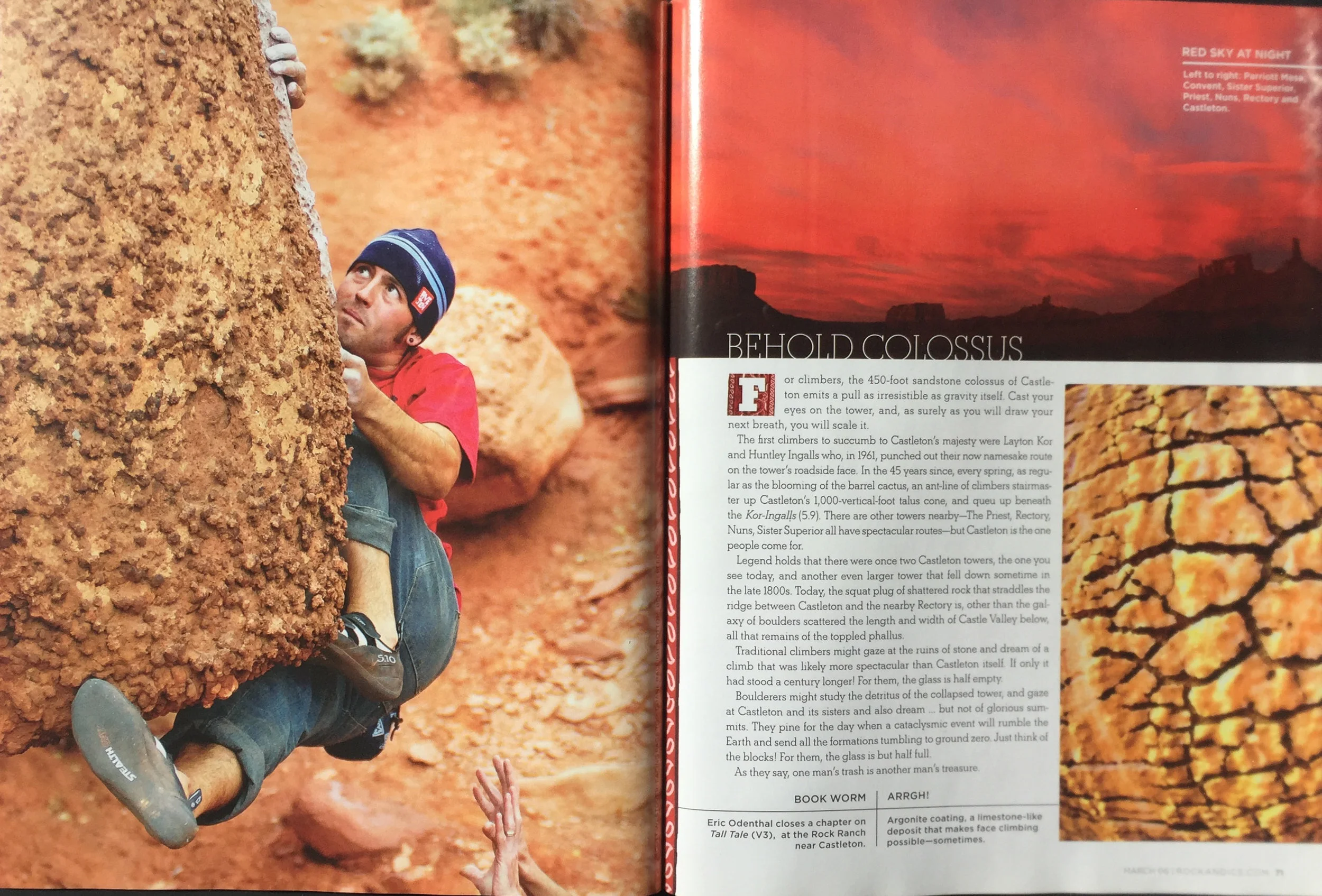 ROCK AND ICE MAGAZINE CLIMBER: ERIC ODENTHAL PHOTOGRAPHER; SCOTT WESTOVER