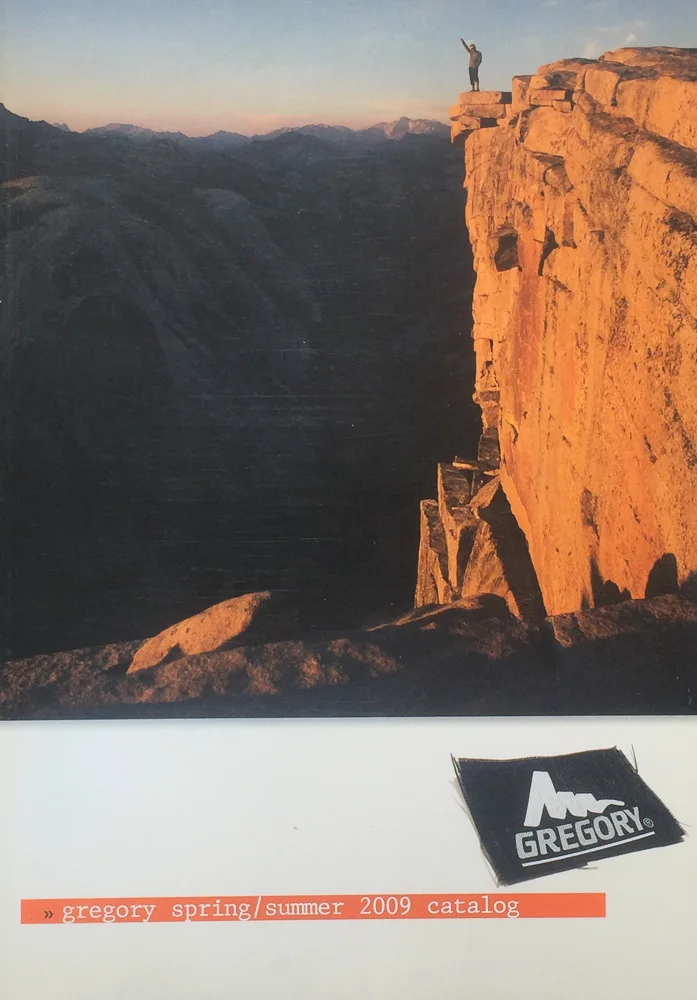 GREGORY BACKPACKS CATALOG COVER PHOTO: ERIC ODENTHAL SUMMIT OF HALF DOME | YOSEMITE
