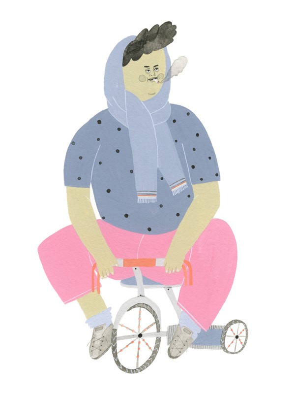 Woman on Tricycle