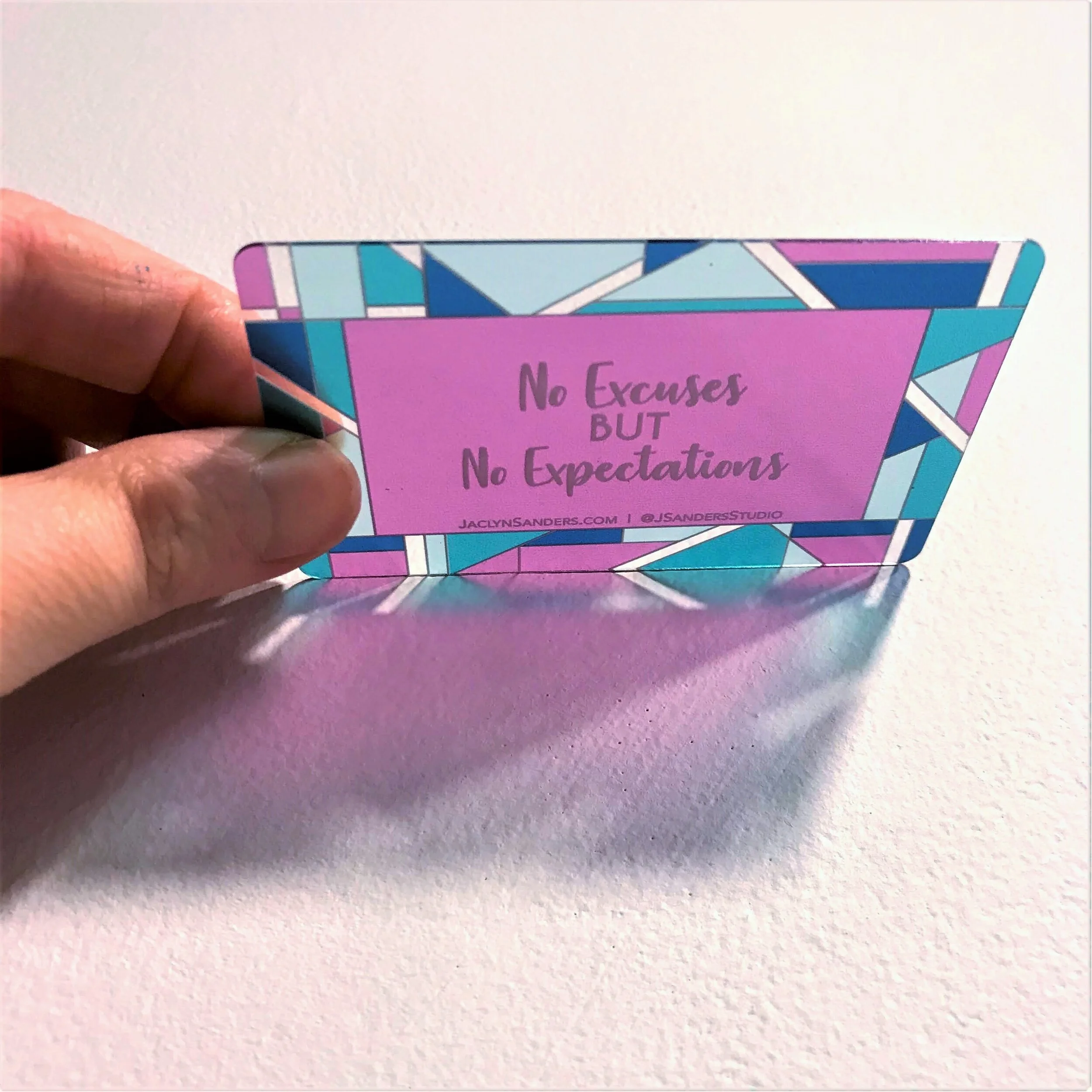 No Excuse Card Rsa Motivation Card (Single) - No Excuses — J. Sanders