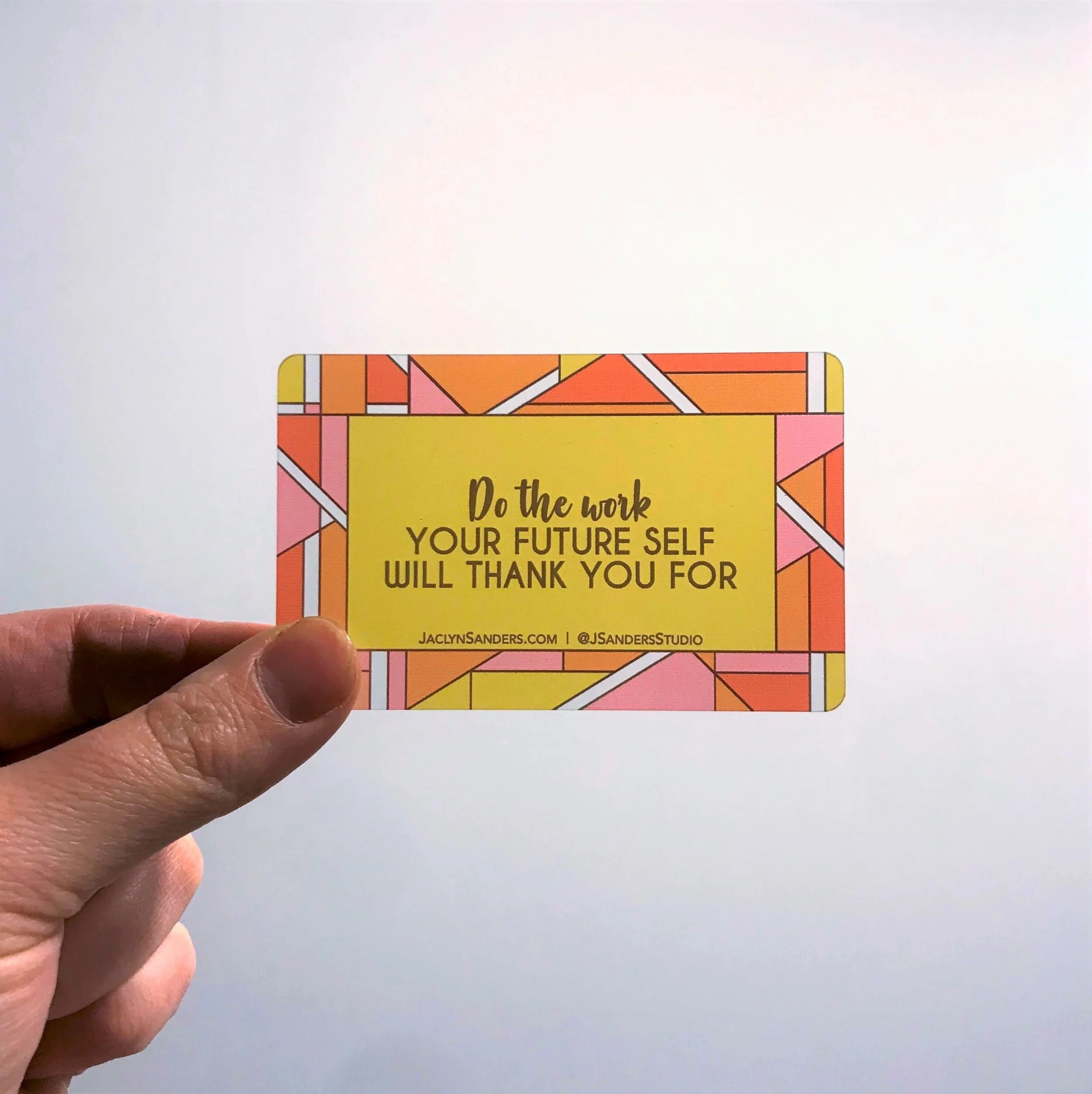 Motivation Card (Single) - Do the Work — J. Sanders