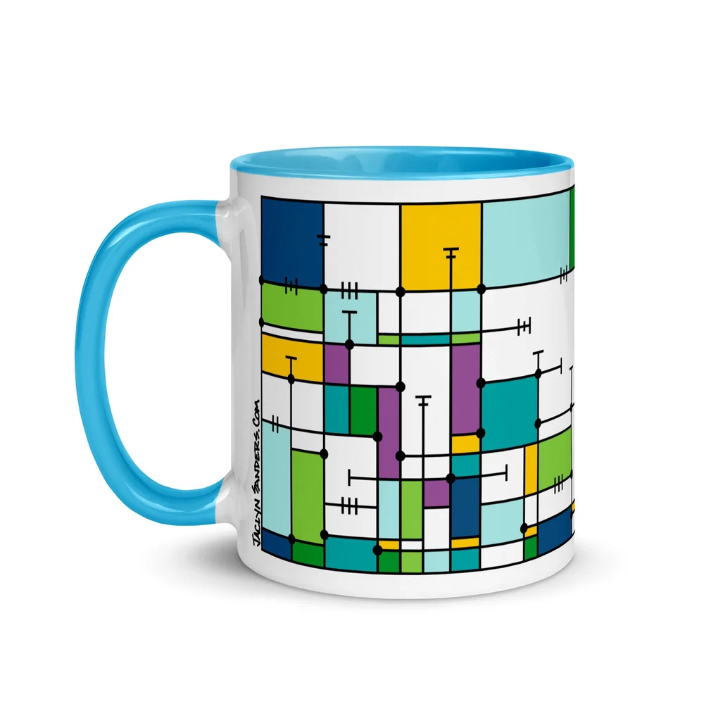 Color Mug - Abstract Geometric Design  J. Sanders