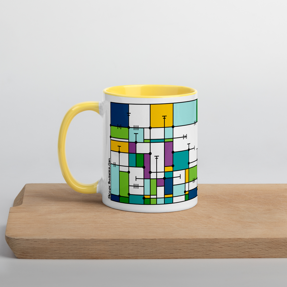 Color Mug - Abstract Geometric Design  J. Sanders