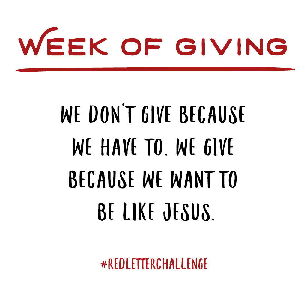 RLC: Day 27 - Giving