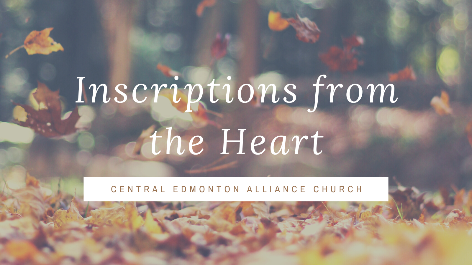 September 25, 2022 - INSCRIPTIONS FROM THE HEART