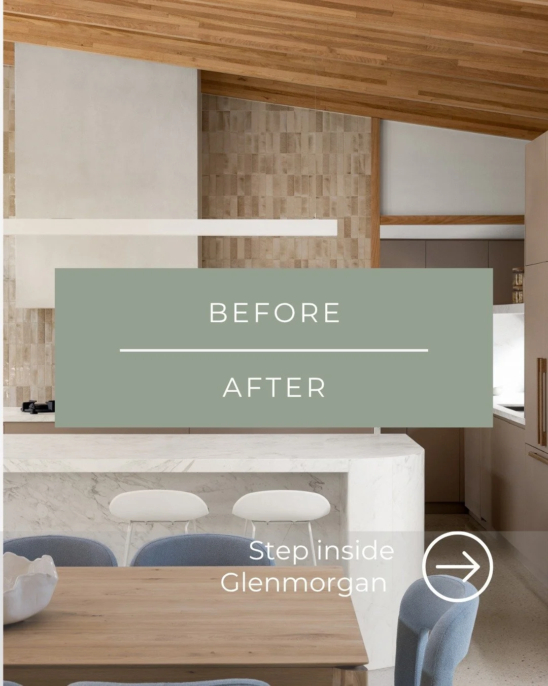 ⏪ BEFORE + AFTER ⏩

At Glenmorgan, A glazed link forms a threshold between the original house and the new addition, allowing the distinction between old and new to remain legible while functioning as a unified whole.

The kitchen and dining spaces in