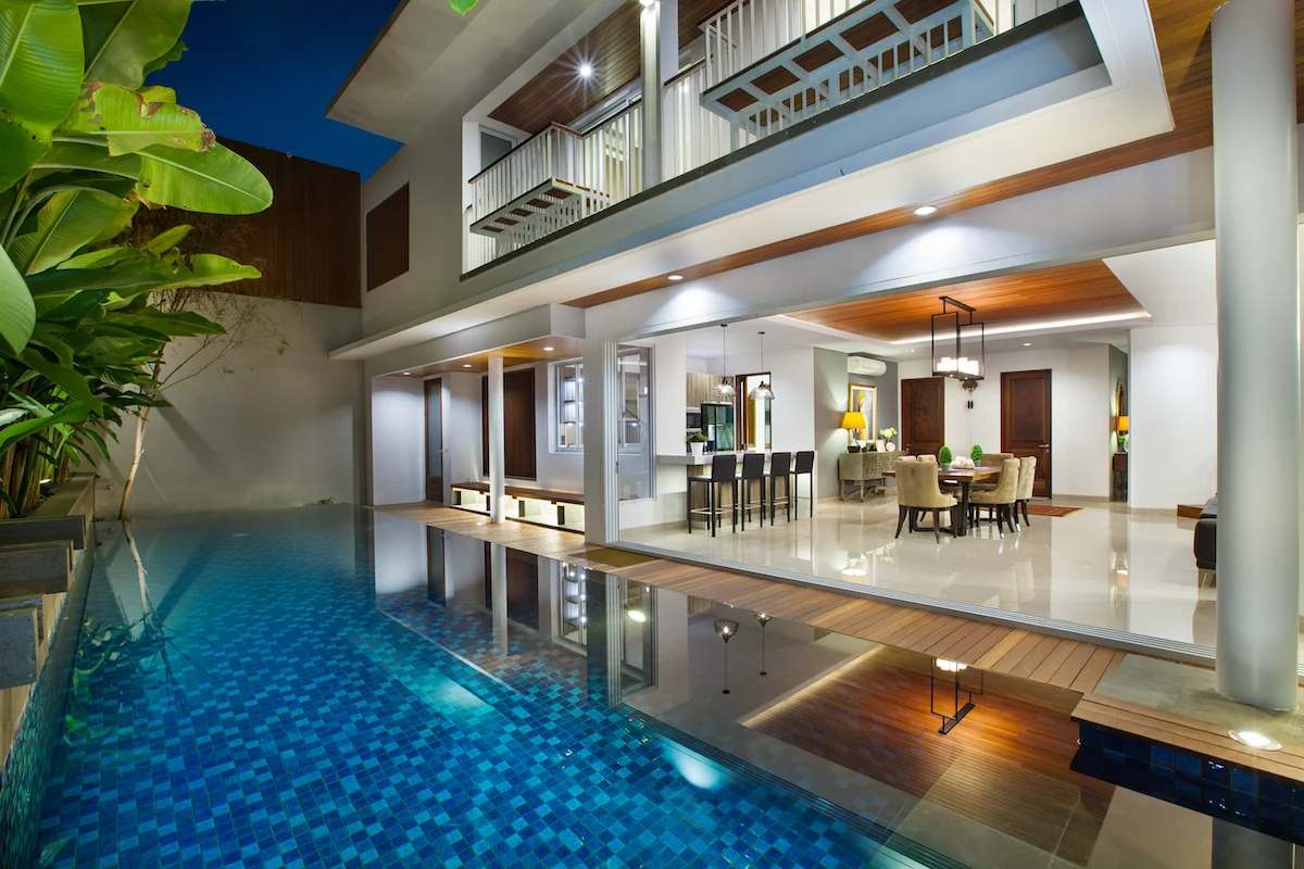 Pool View towards Living Area