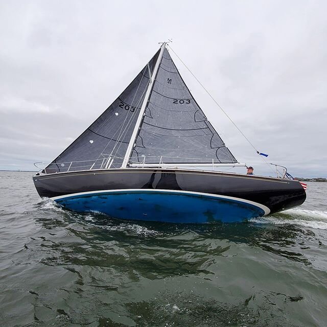 The current Commodore&rsquo;s Morgan sailing fast during the Discoverers Race to Atlantique in October #sbccsail #sbccracing #longislandsailing #greatsouthbay #sailgreatsouthbay #sailgrammers #sailclub #sailingclub #regatta