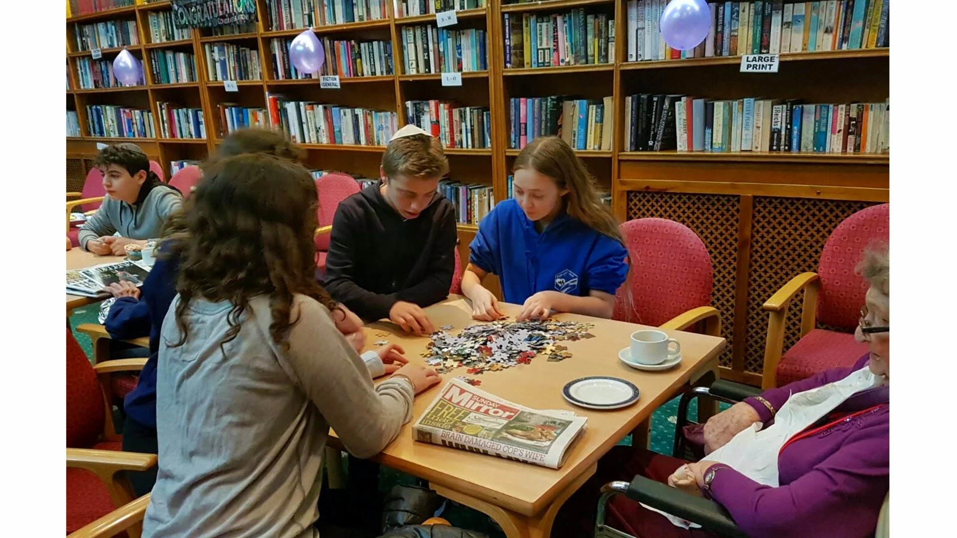 Spending time with the elderly at Jewish Care