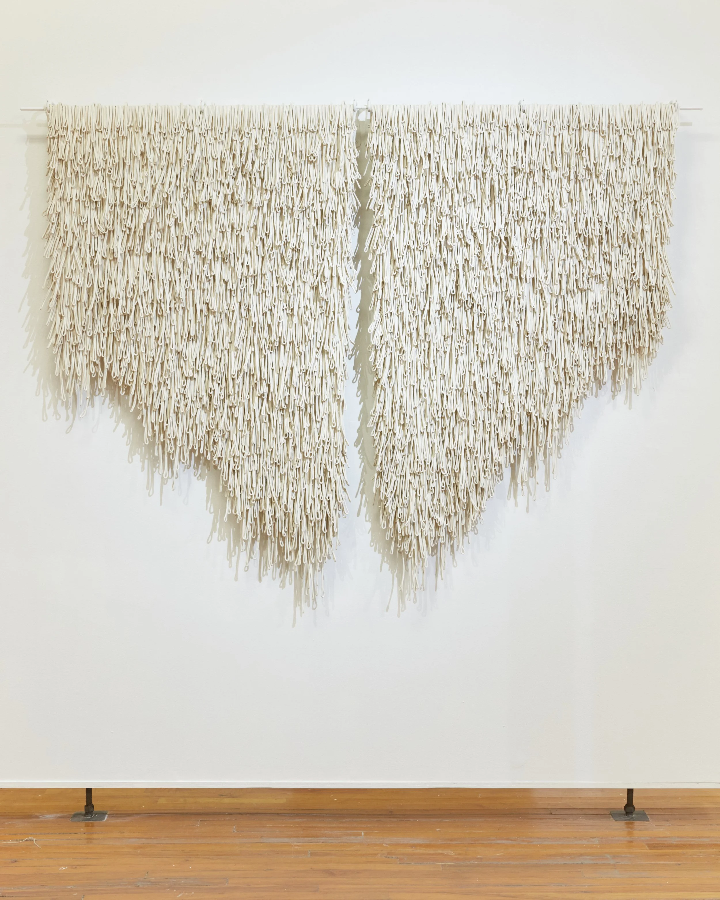   Remiges (Giant Egret) , porcelain on canvas   