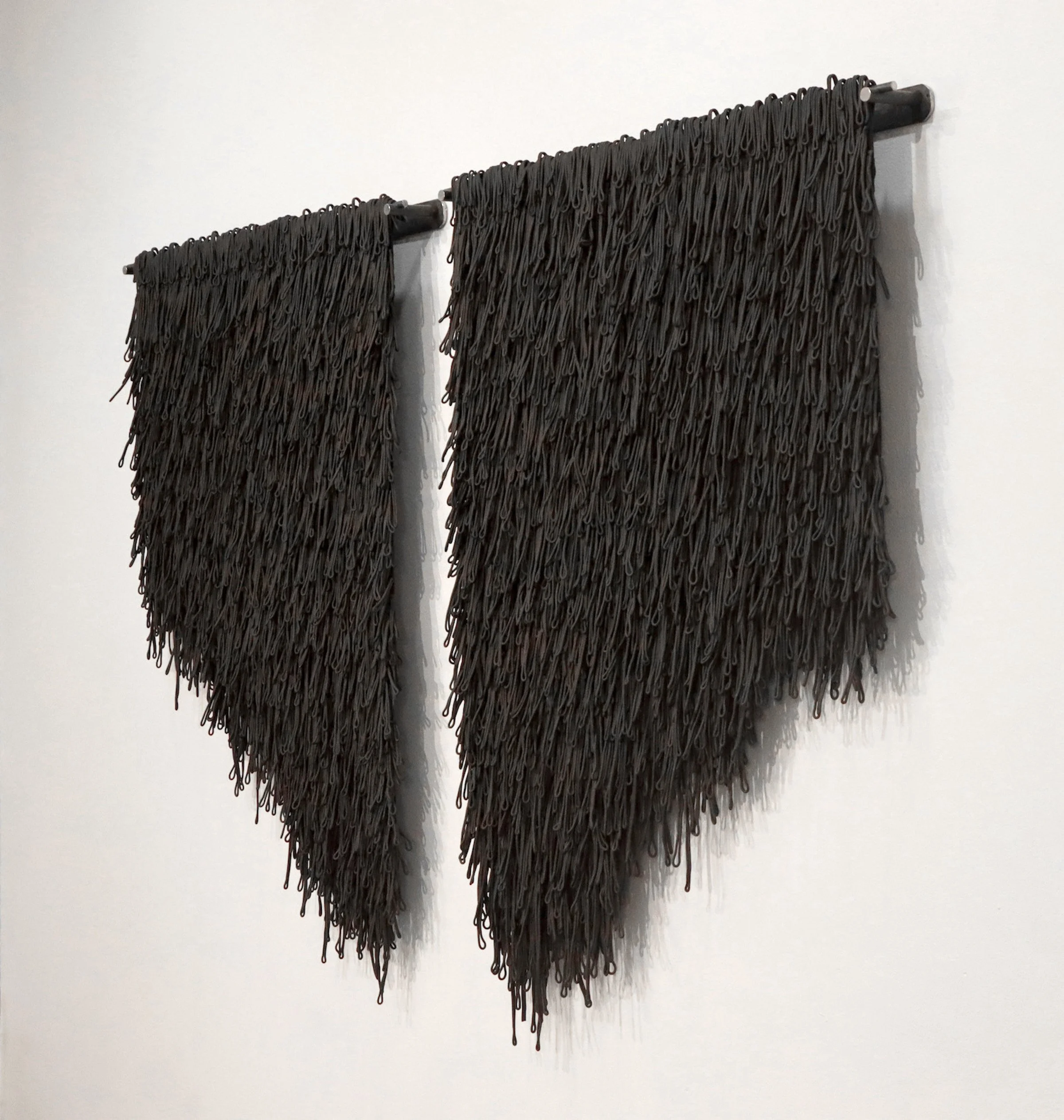   Remiges (Caracara) , black clay on canvas 